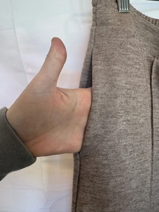 Simply Vera Vera Wang Taupe Knit Wide-Leg Pants Women L - Picture 4 of 6